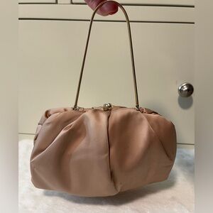 Vintage Satin Pouch Kisslock Handbag